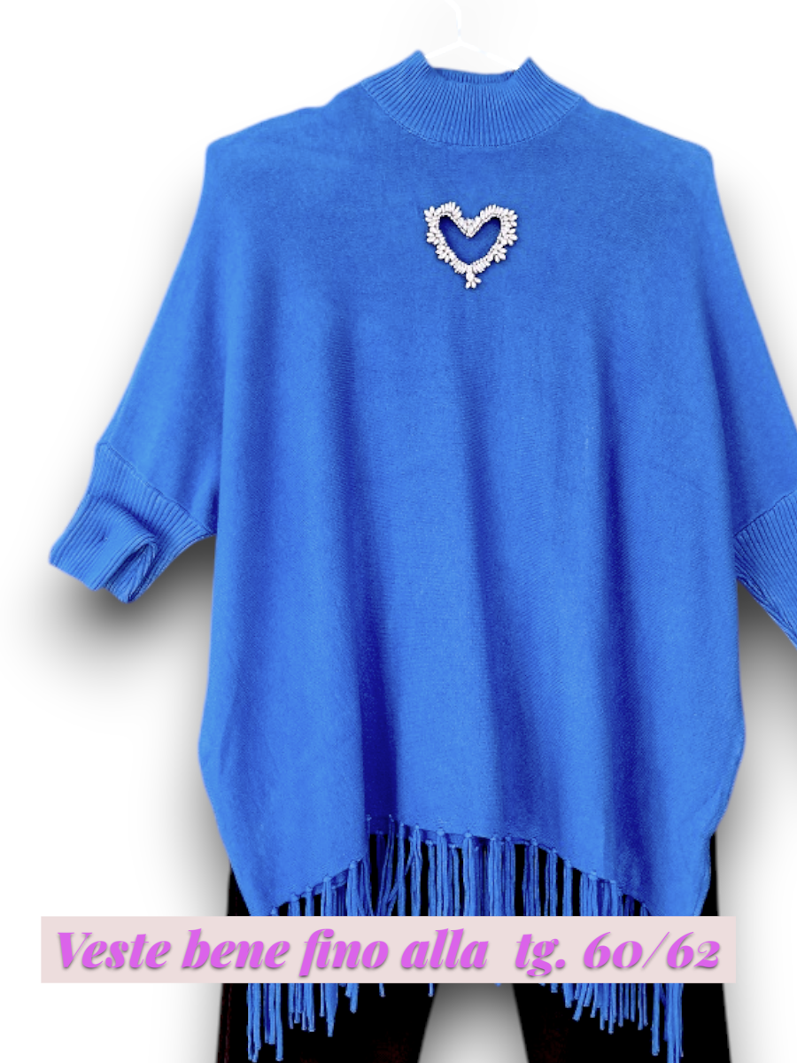 Maxi Maglia con Cuore di Strass Austin