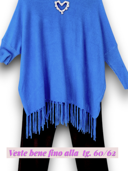 Maxi Maglia con Cuore di Strass Austin