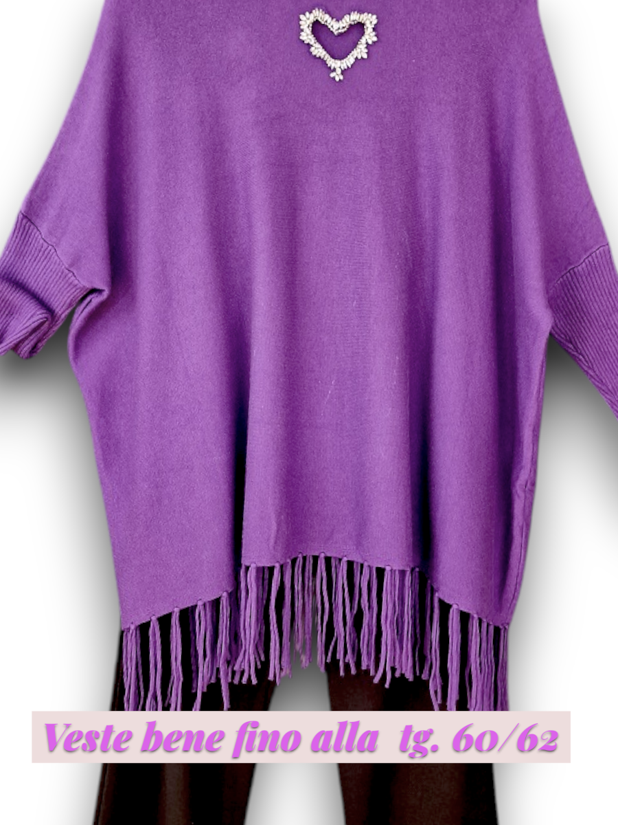 Maxi Maglia con Cuore di Strass Archi