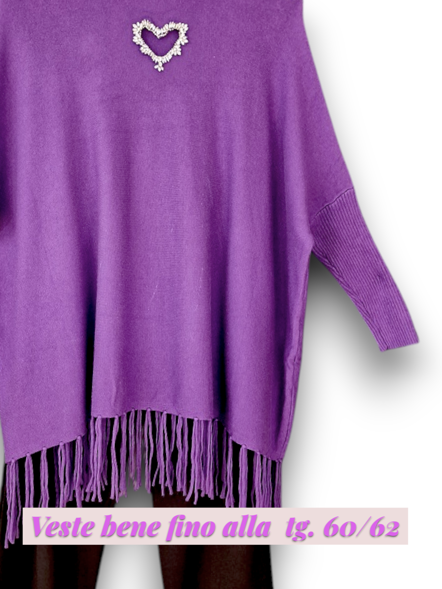 Maxi Maglia con Cuore di Strass Archi