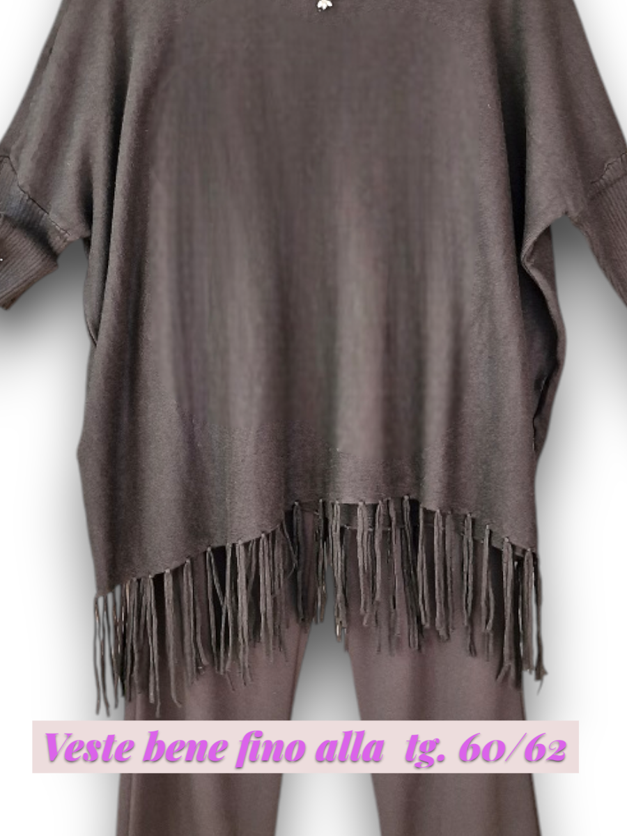 Maxi Maglia con Cuore di Strass Alda