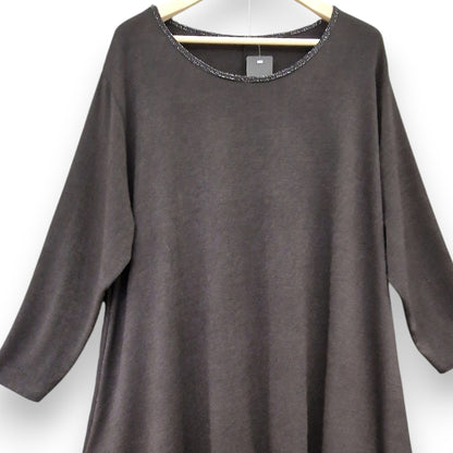 Maxi Maglia con Bordi in Lurex Giusta