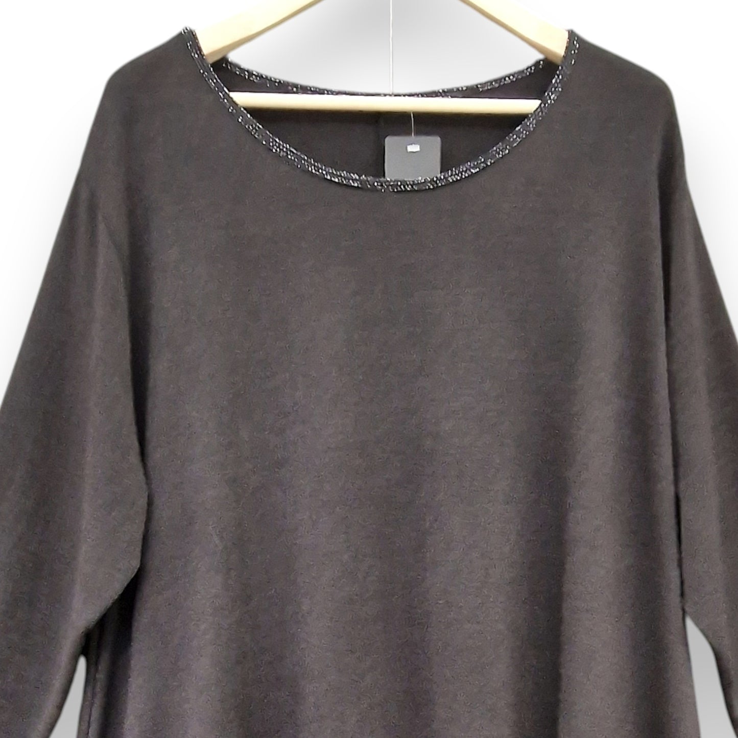 Maxi Maglia con Bordi in Lurex Giusta