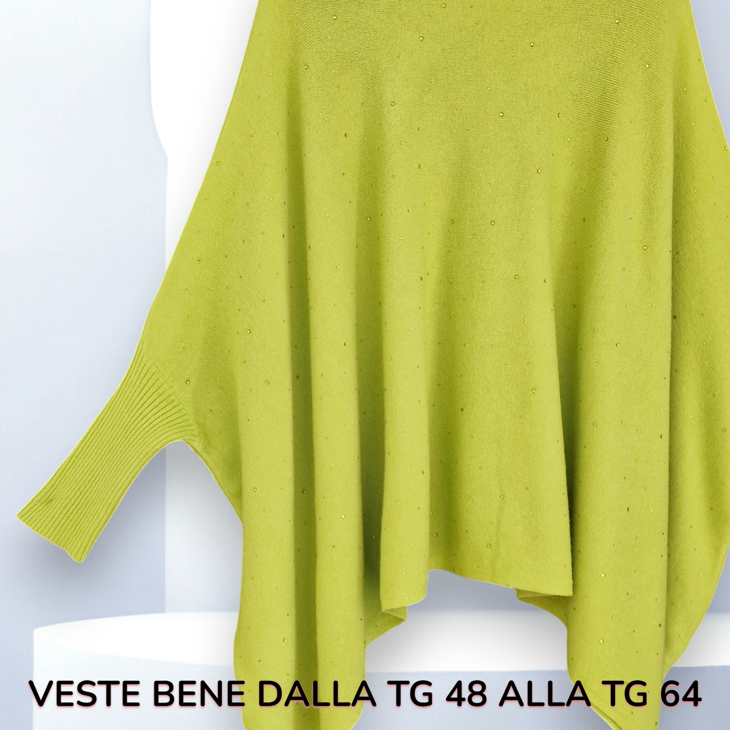 Maxi Poncho con Pendagli e Strass Gimmy