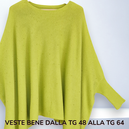 Maxi Poncho con Pendagli e Strass Gimmy