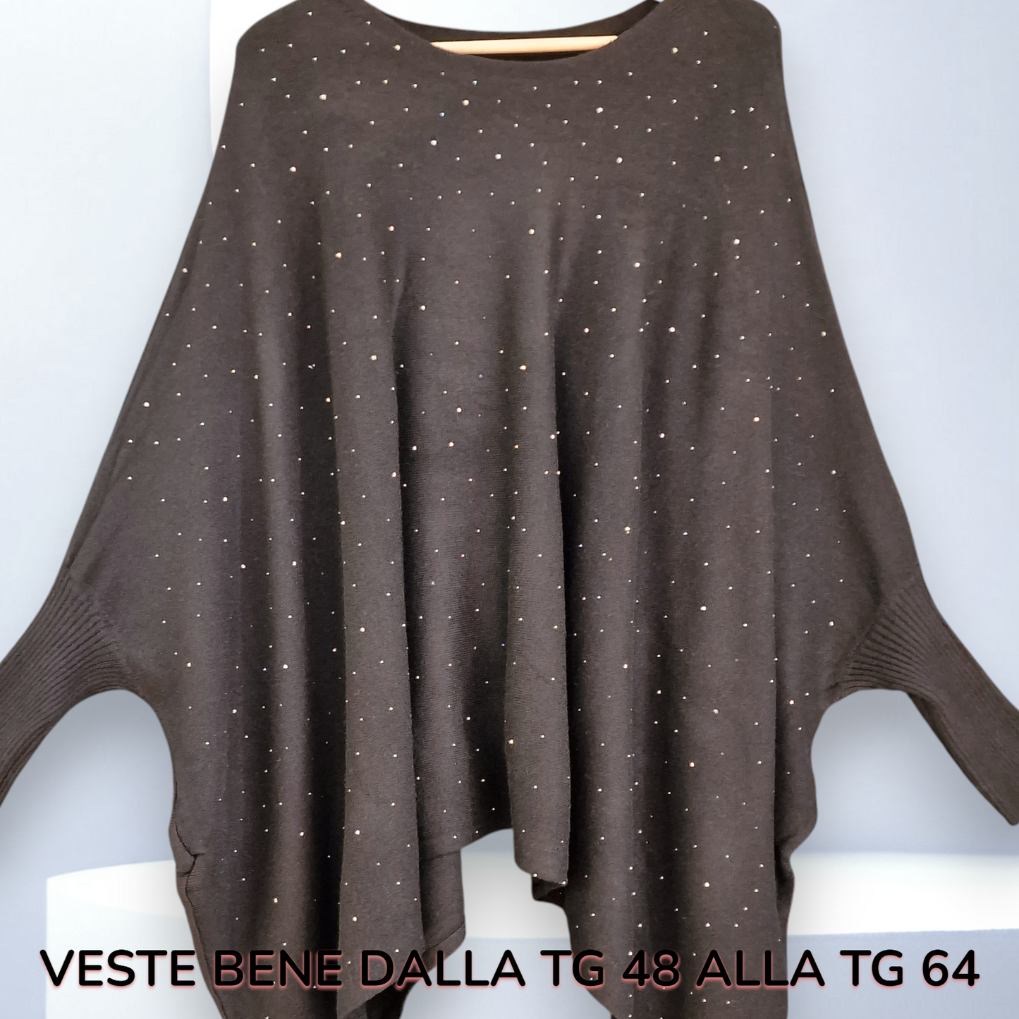 Maxi Poncho con Pendagli e Strass Gerard