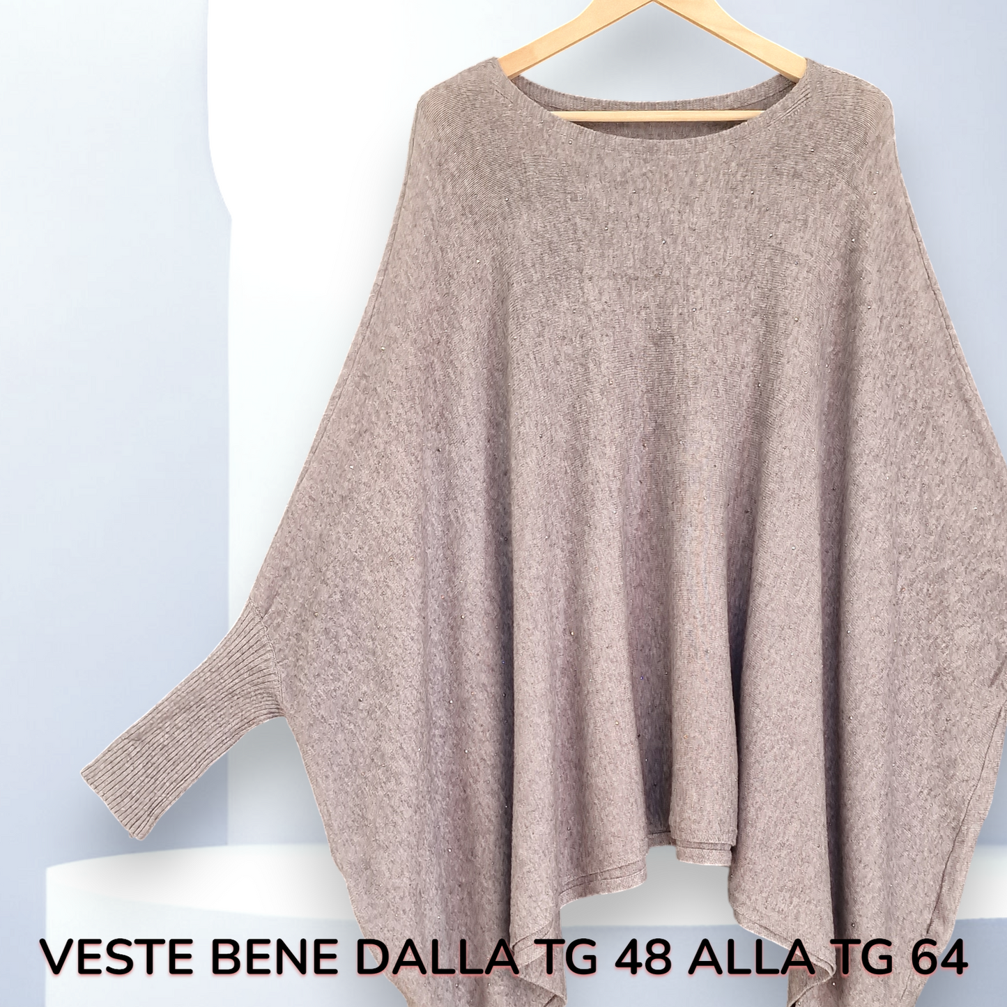 Maxi Poncho con Pendagli e Strass Giova