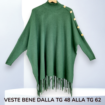 Maxi Maglia con Bottoni Dorati Iulia