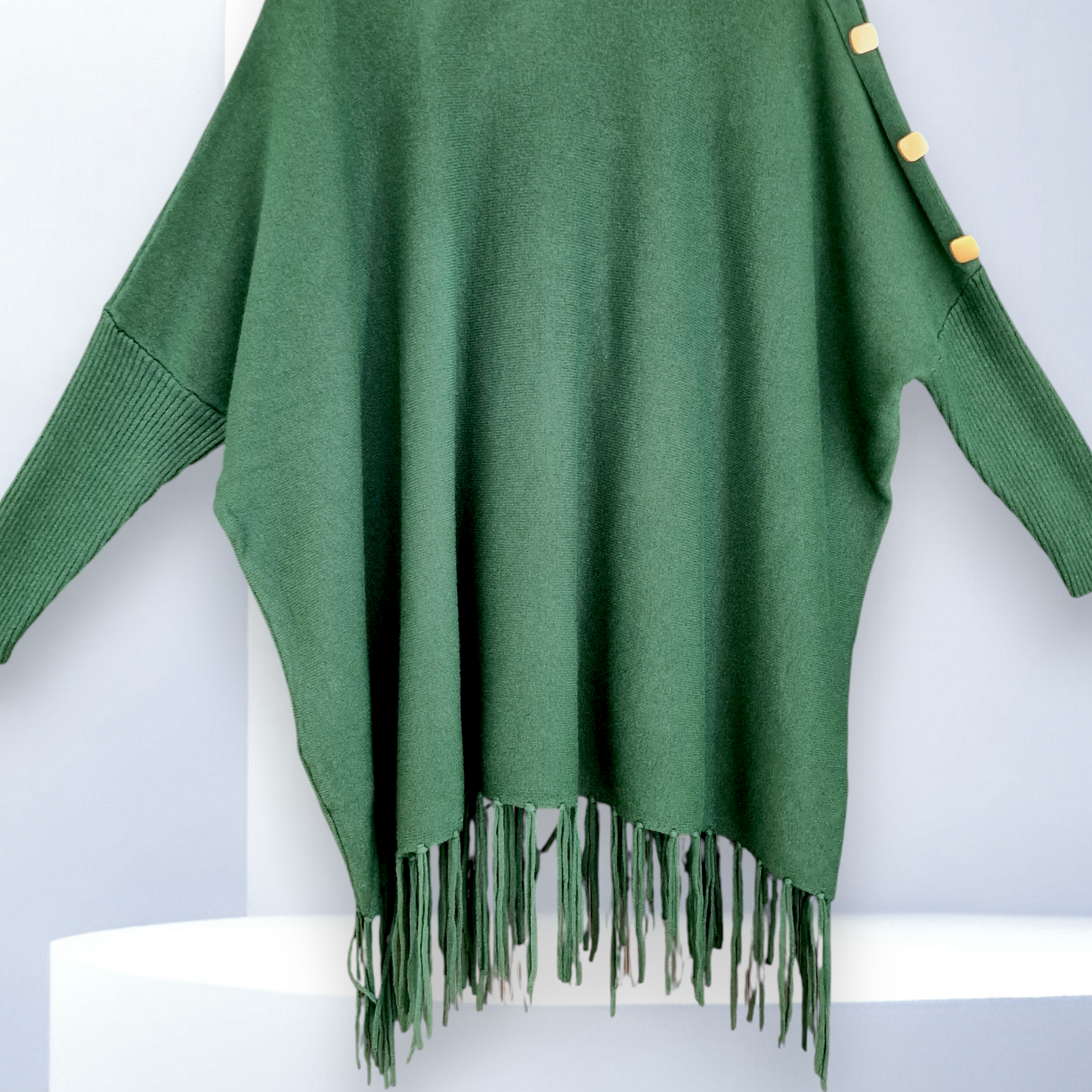 Maxi Maglia con Bottoni Dorati Iulia