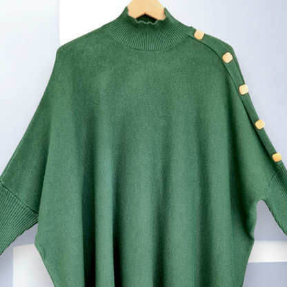 Maxi Maglia con Bottoni Dorati Iulia