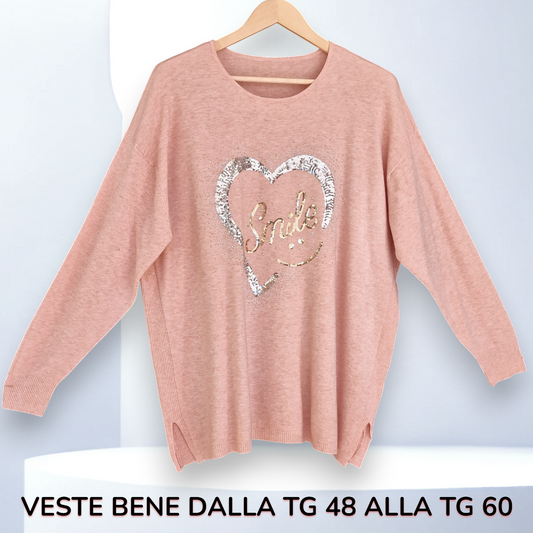 Maxi Maglia con Pajette e Strass Eden