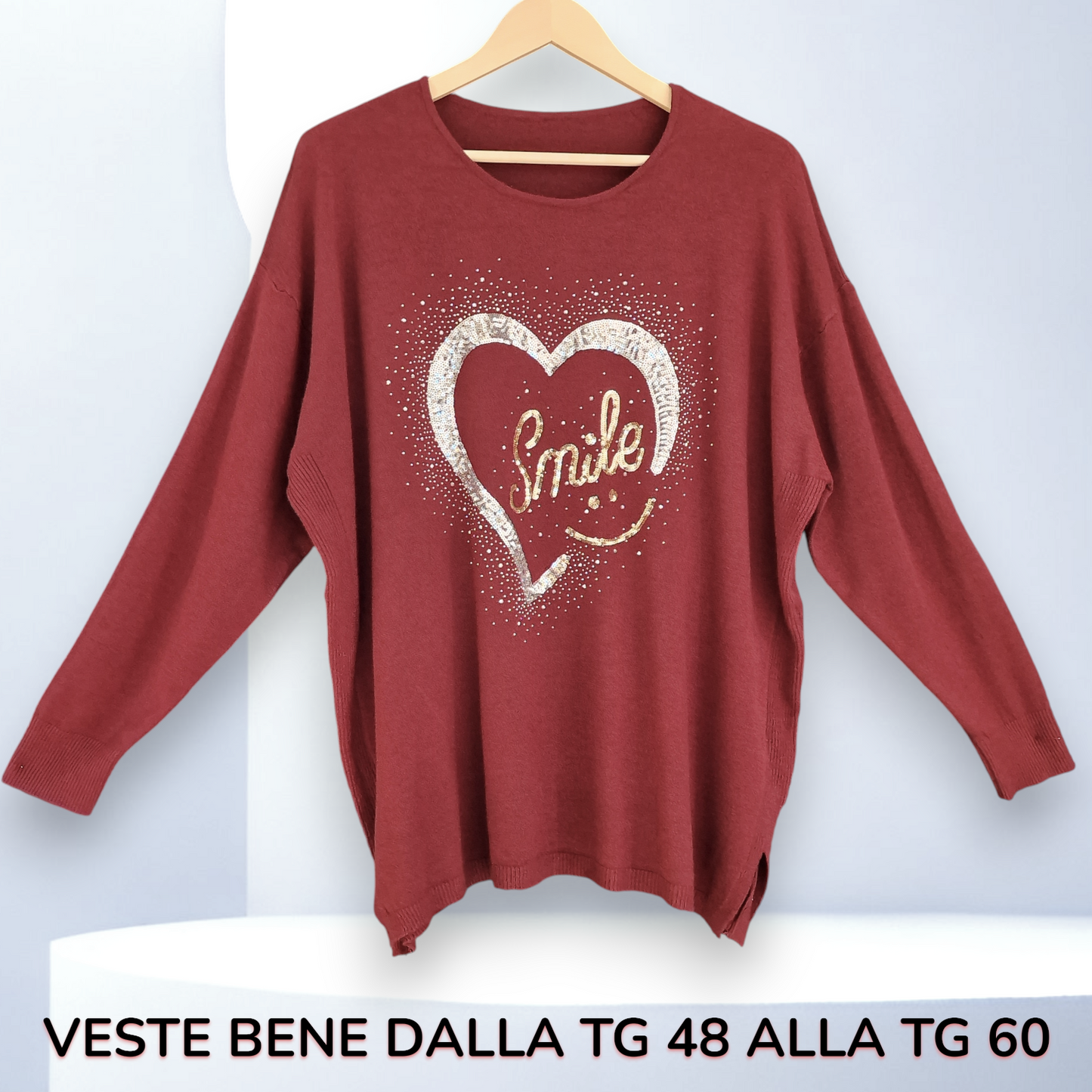 Maxi Maglia con Pajette e Strass Ezzy