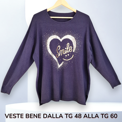 Maxi Maglia con Pajette e Strass Elly