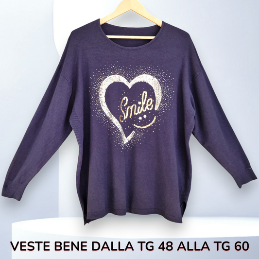 Maxi Maglia con Pajette e Strass Elly