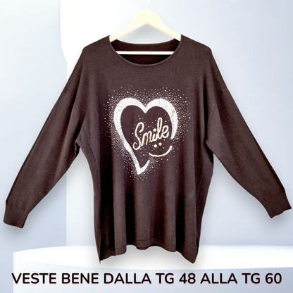 Maxi Maglia con Pajette e Strass Emily