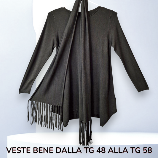 Maxi Maglia con Sciarpa Terry