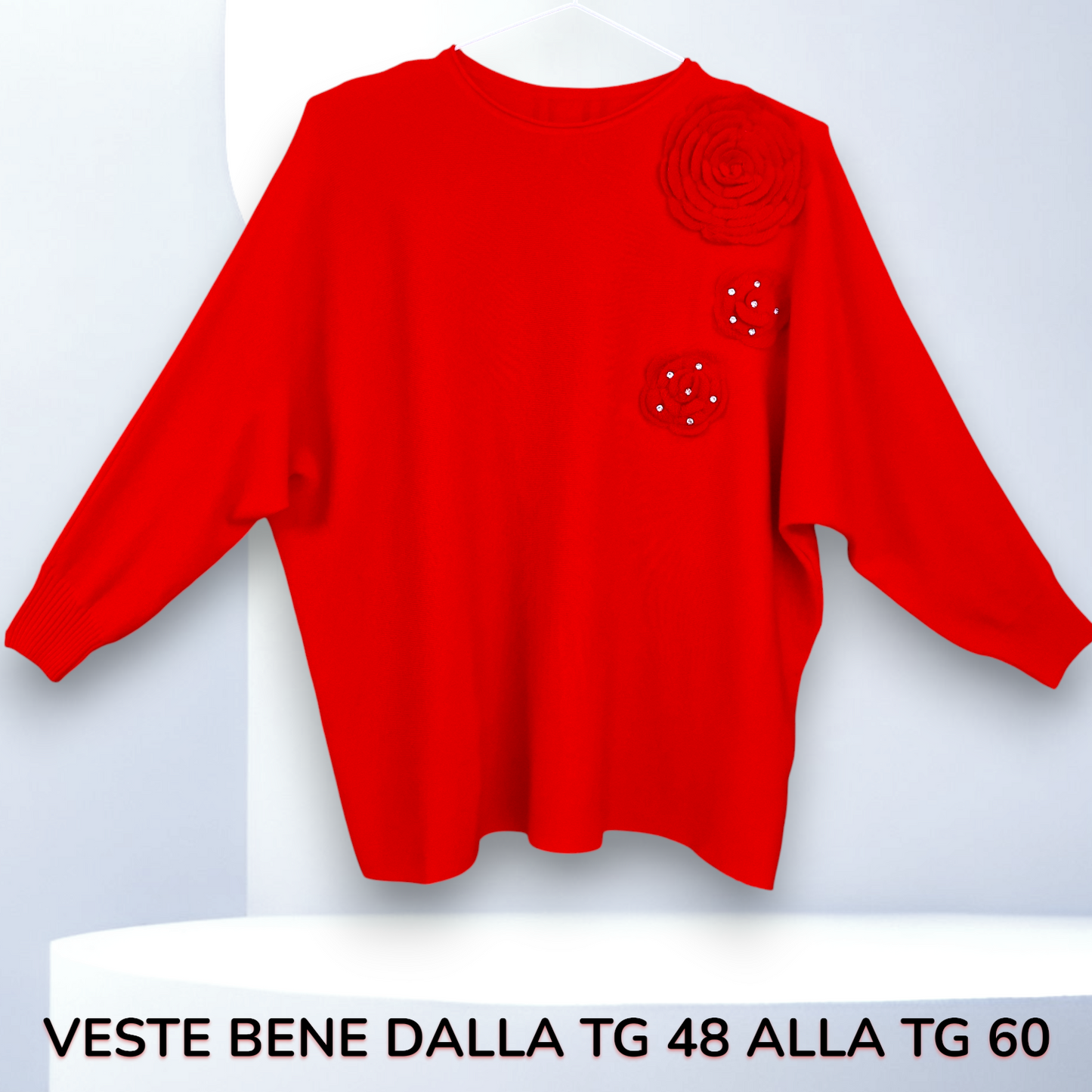 Maxi Maglia con Fiori e Strass Paloma