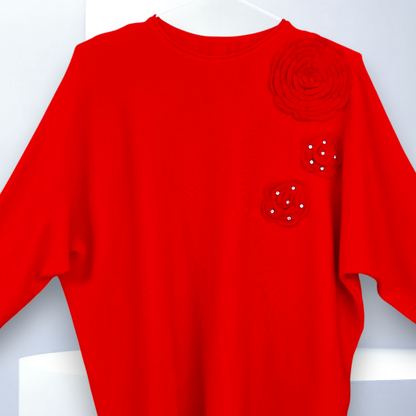 Maxi Maglia con Fiori e Strass Paloma