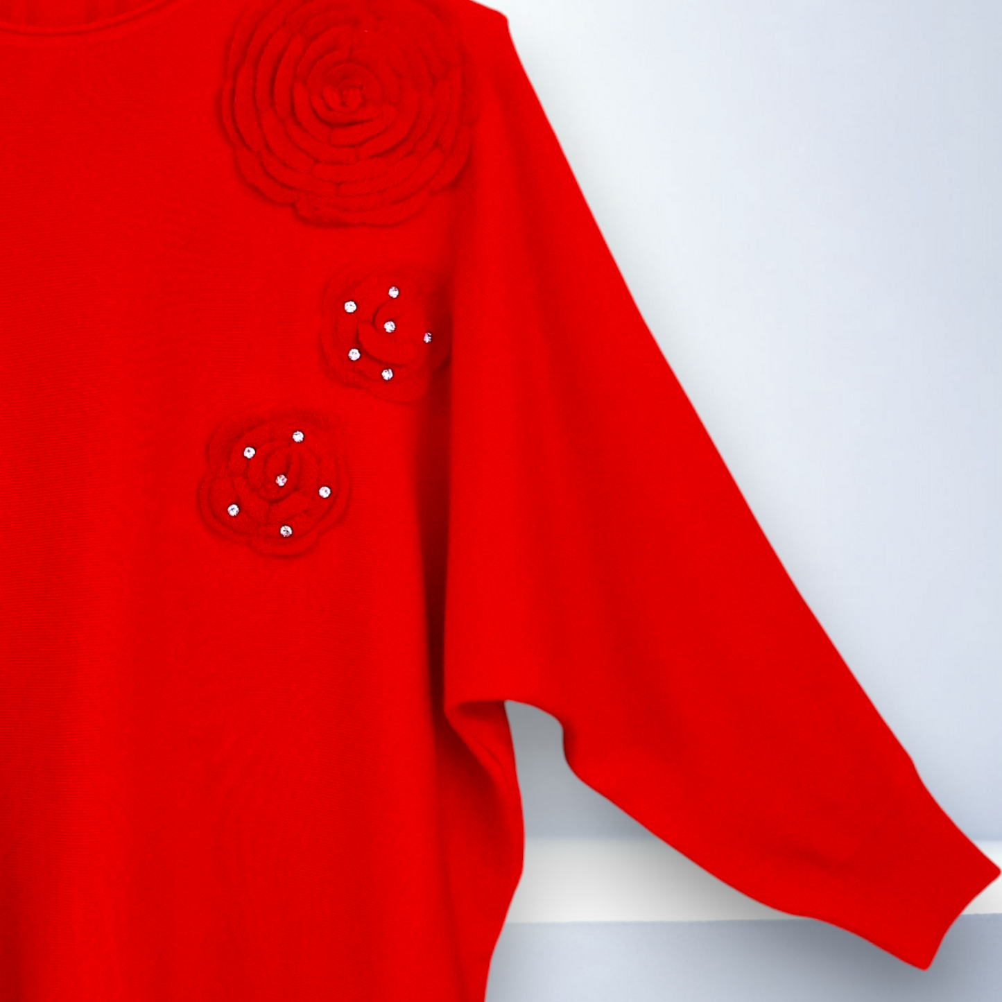 Maxi Maglia con Fiori e Strass Paloma