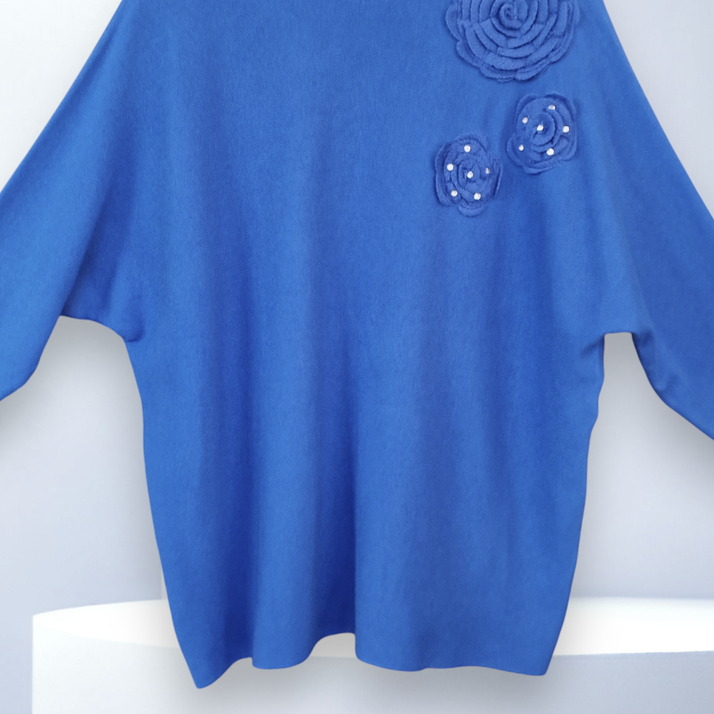 Maxi Maglia con Fiori e Strass Polly