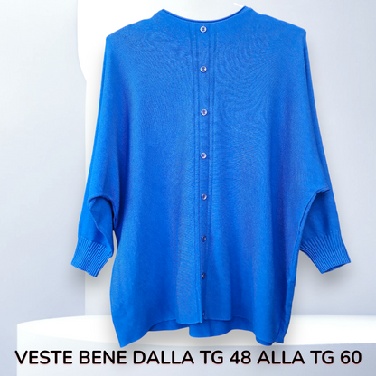 Maxi Maglia con Fiori e Strass Polly