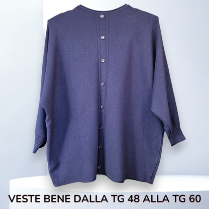 Maxi Maglia con Fiori e Strass Pace