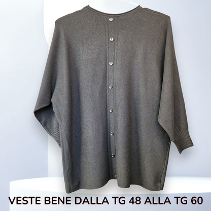 Maxi Maglia con Fiori e Strass Pilli