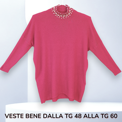 Maxi Maglia con Strass e Perle Nanny