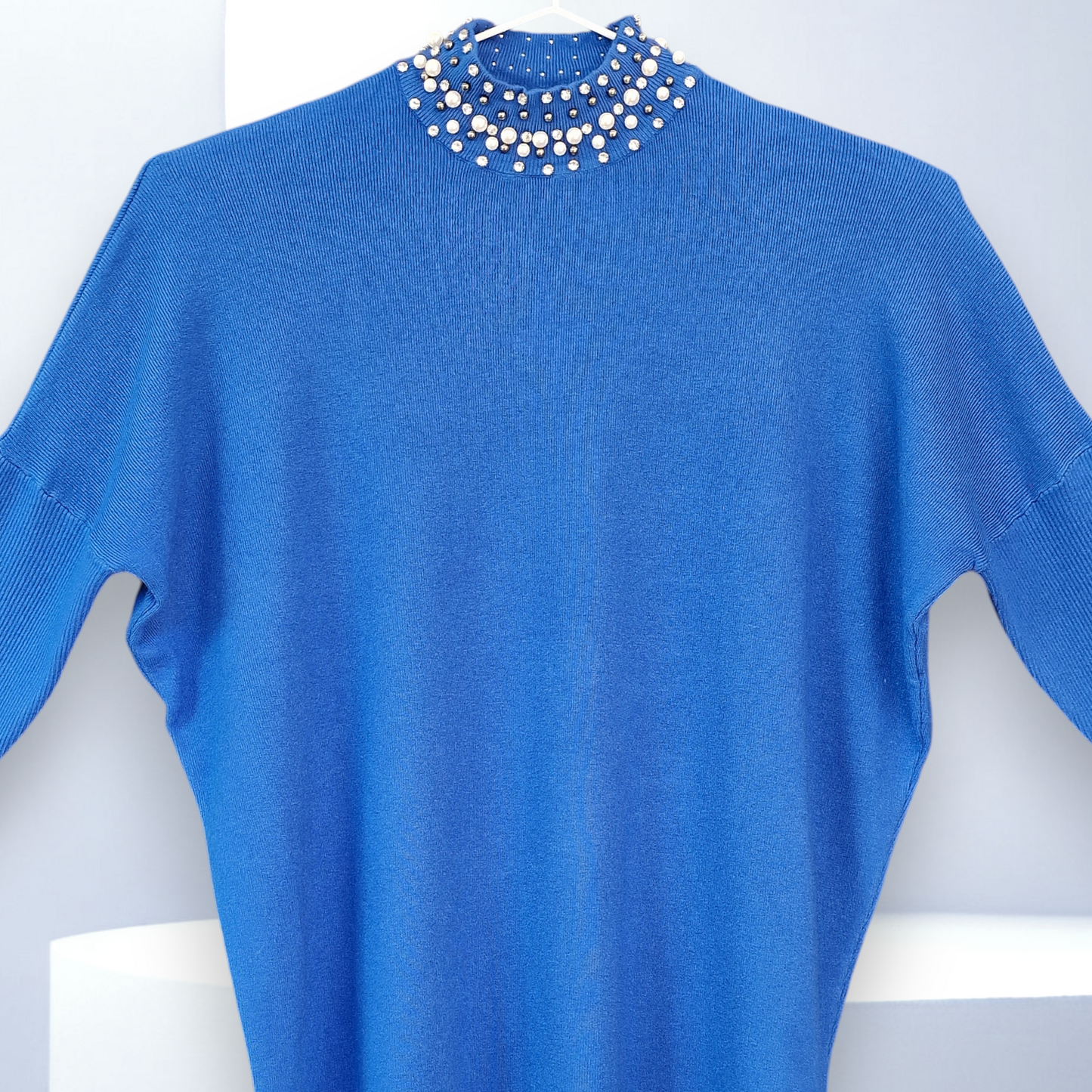 Maxi Maglia con Strass e Perle Nora