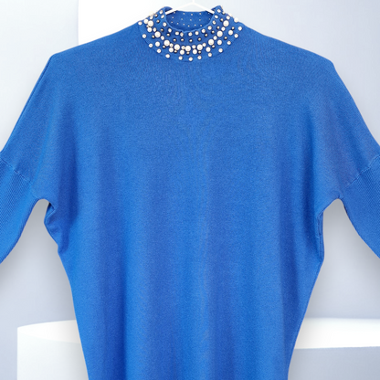 Maxi Maglia con Strass e Perle Nora