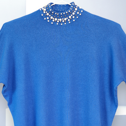 Maxi Maglia con Strass e Perle Nora