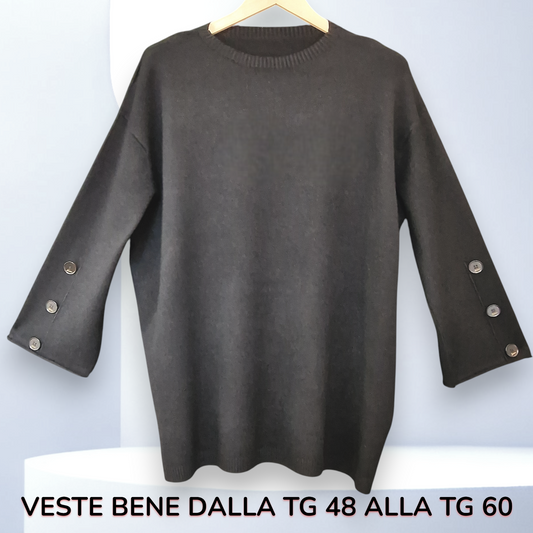 Maxi Maglia Manica a Campana Roseline