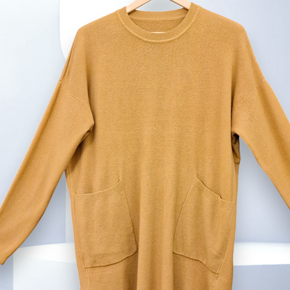 Maxi Maglia con Spacchi Sienna