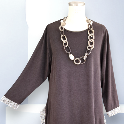 Maxi Completo con Pantalone in Lurex Brillante