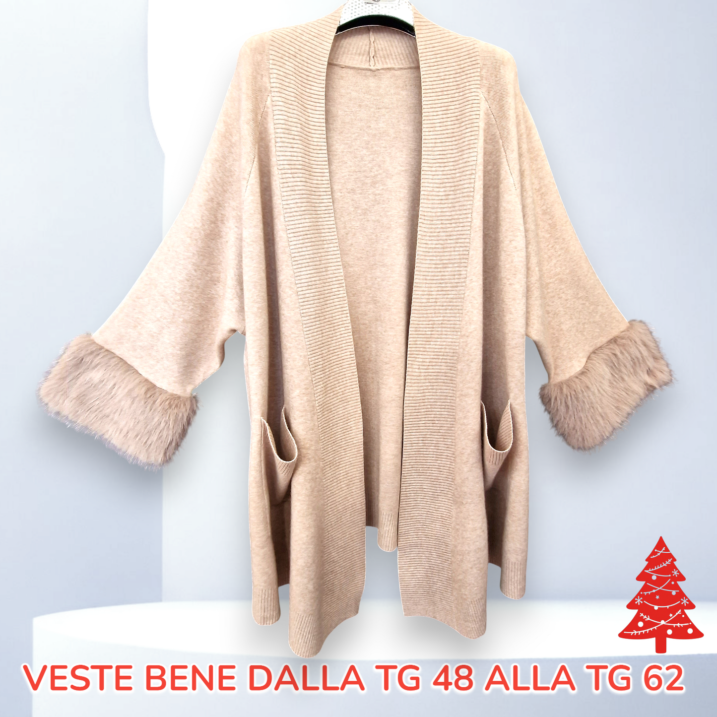 Maxi Cardigan Con Pelliccia Keshia