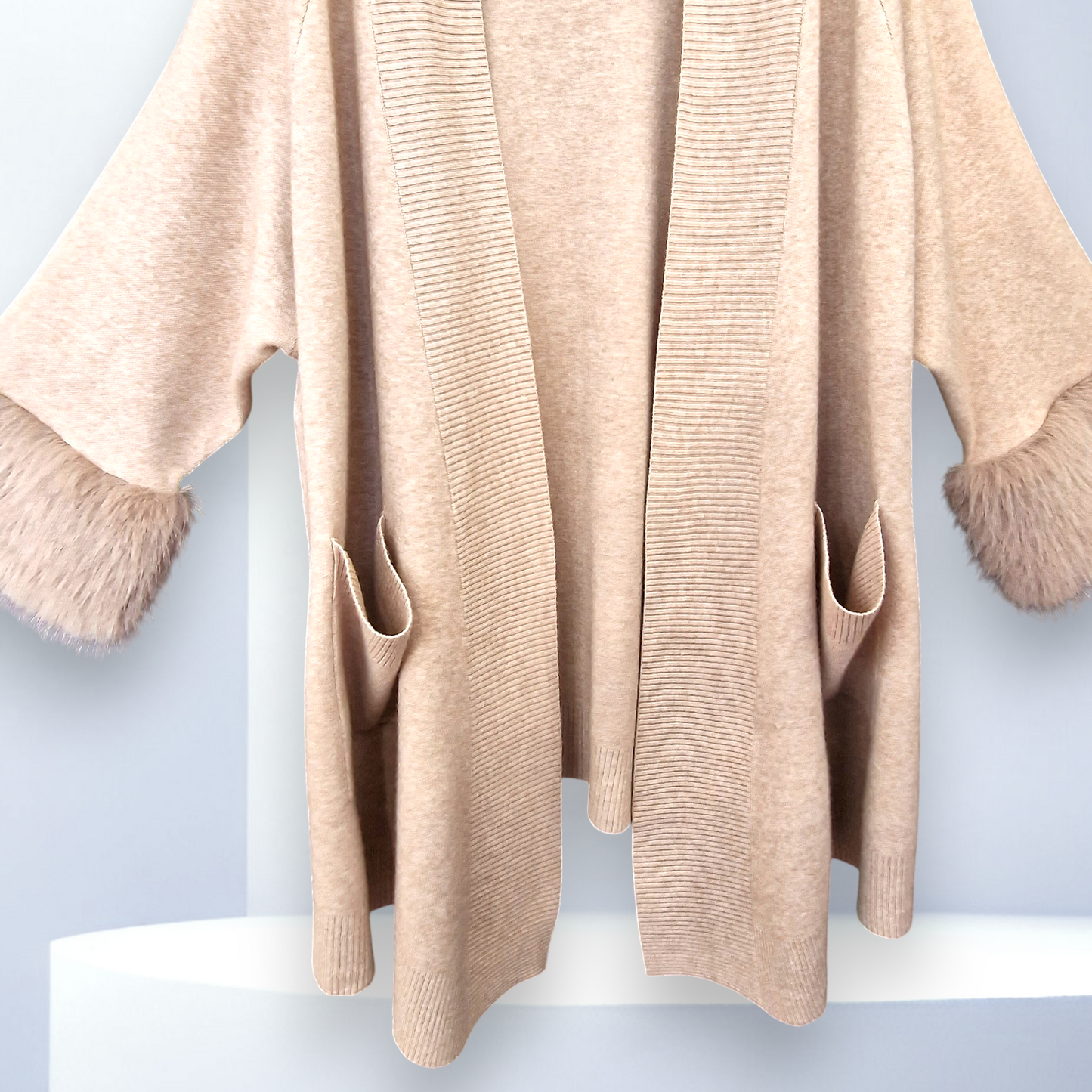 Maxi Cardigan Con Pelliccia Keshia