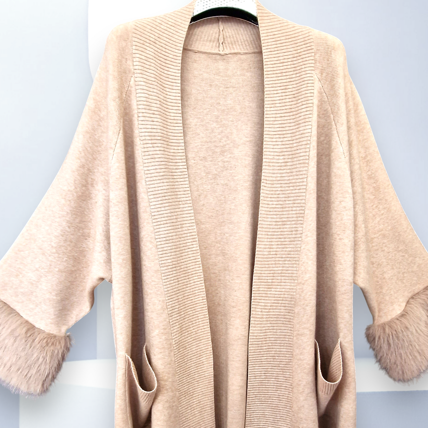 Maxi Cardigan Con Pelliccia Keshia