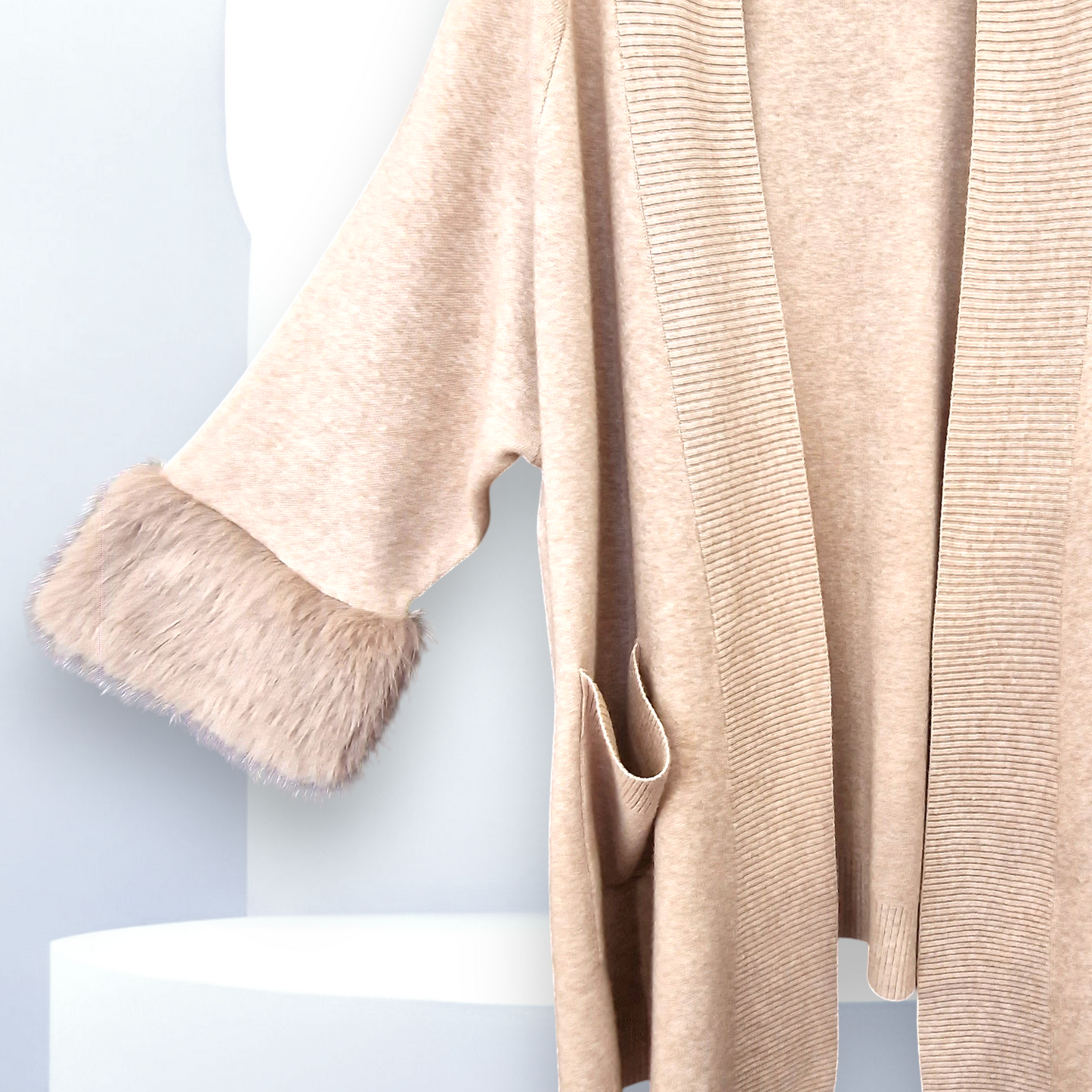 Maxi Cardigan Con Pelliccia Keshia