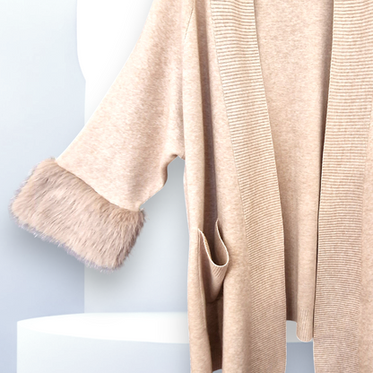 Maxi Cardigan Con Pelliccia Keshia