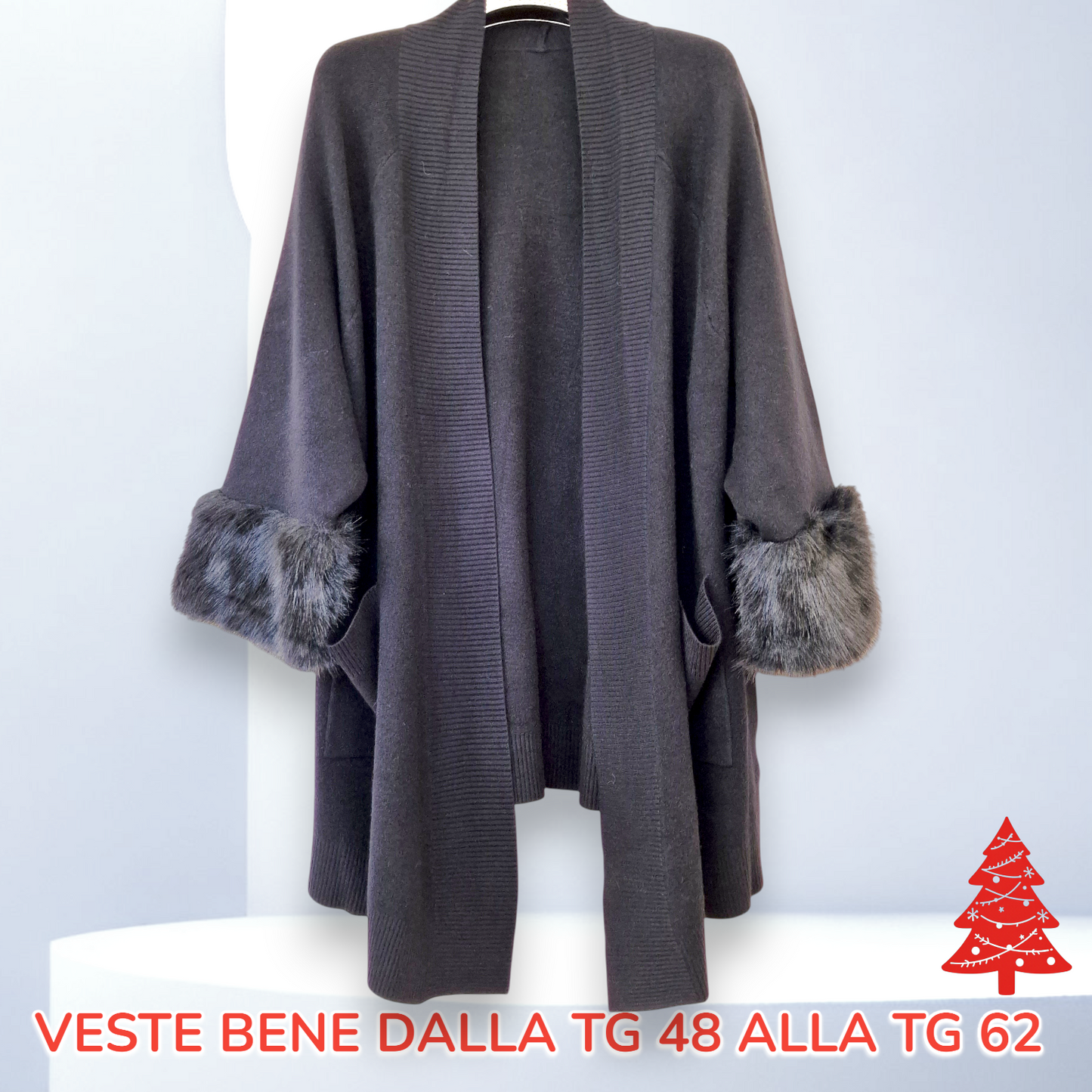 Maxi Cardigan Con Pelliccia Kendra