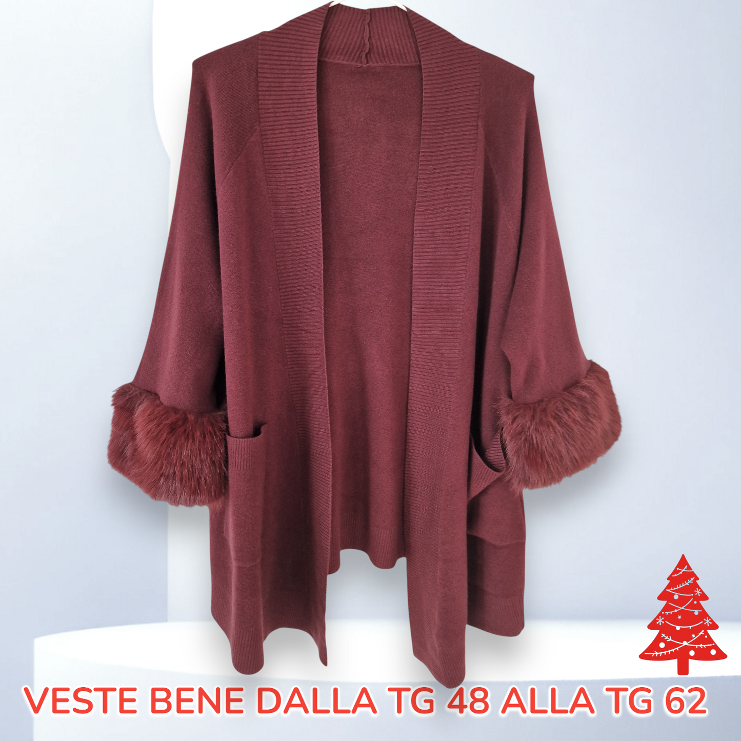 Maxi Cardigan Con Pelliccia Kamy