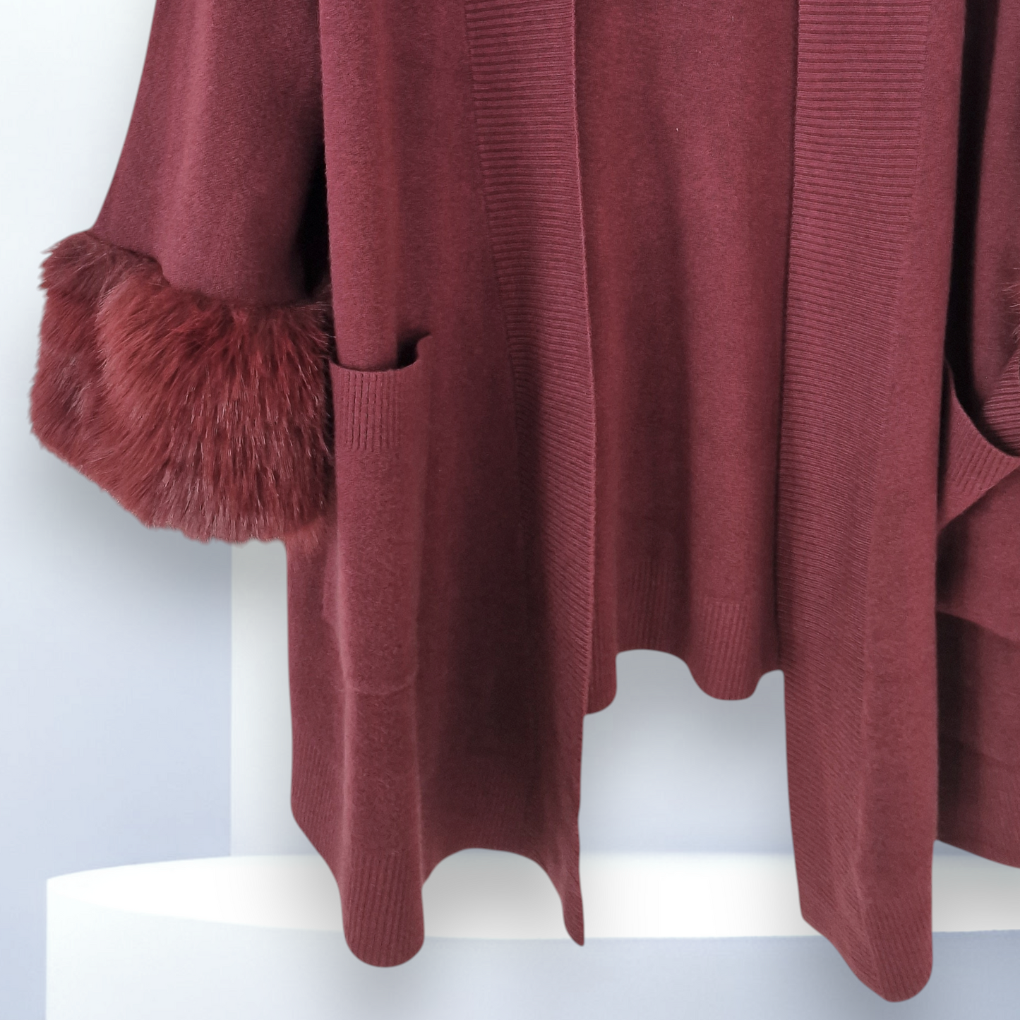 Maxi Cardigan Con Pelliccia Kamy