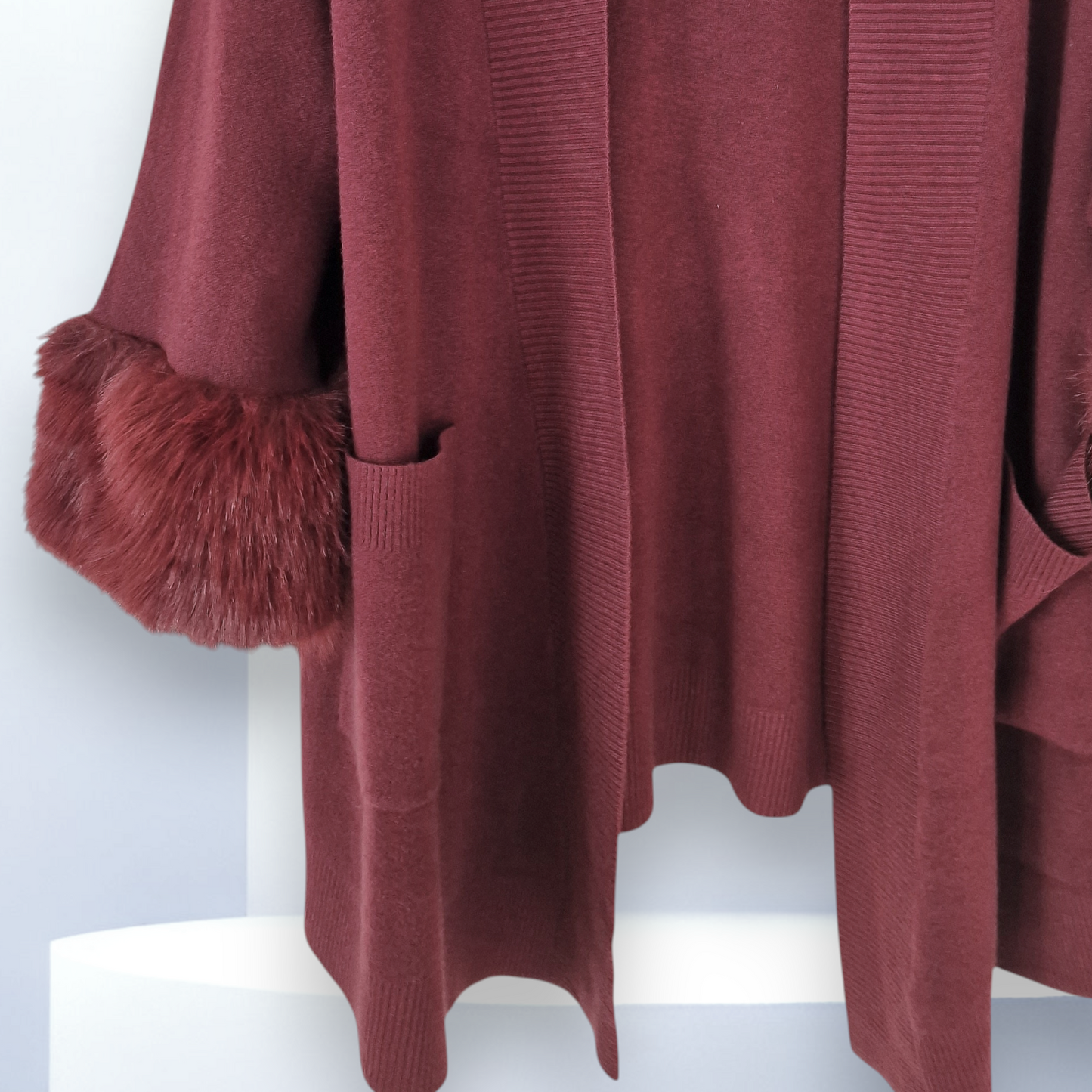 Maxi Cardigan Con Pelliccia Kamy