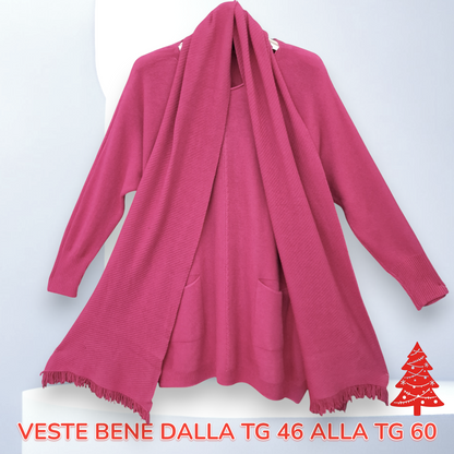 Maxi Maglia con Sciarpa Lesly