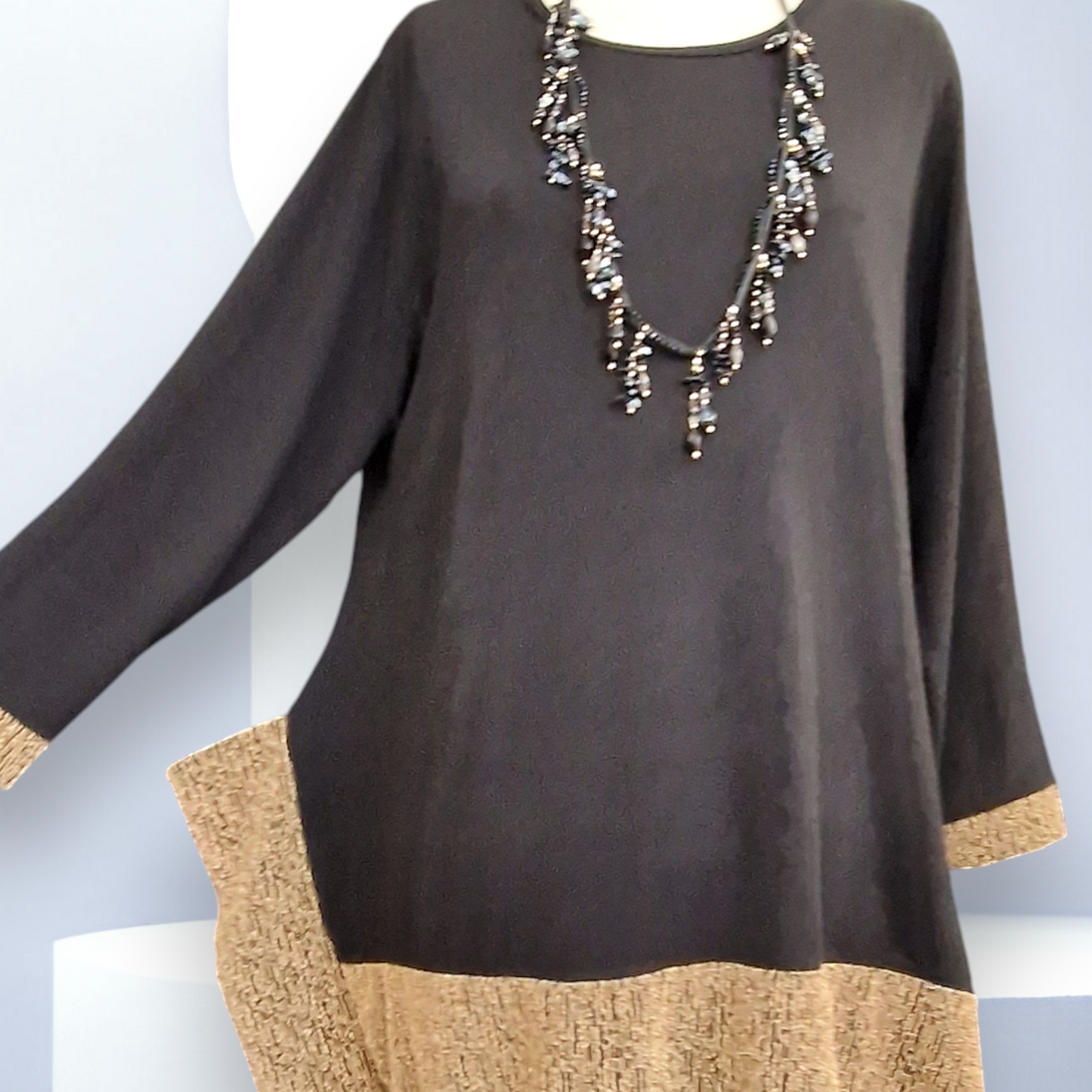 Maxi Completo con Pantalone in Lurex Golden