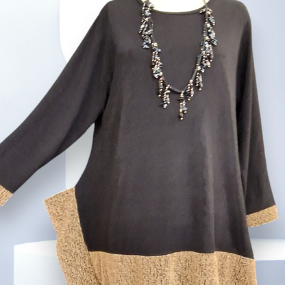 Maxi Completo con Pantalone in Lurex Golden