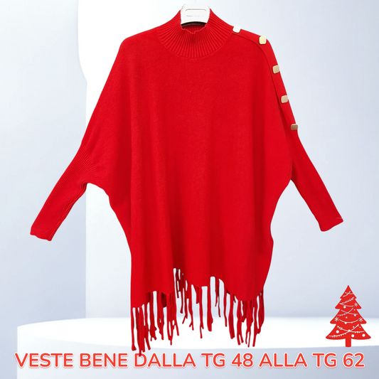 Maxi Maglia con Bottoni Dorati Iside