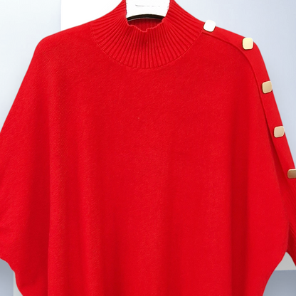 Maxi Maglia con Bottoni Dorati Iside