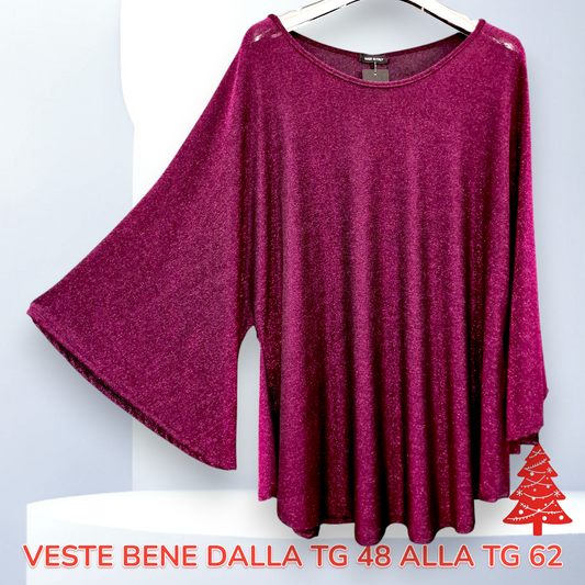 Maxi Maglia  Taglie Forti in Lurex Tola