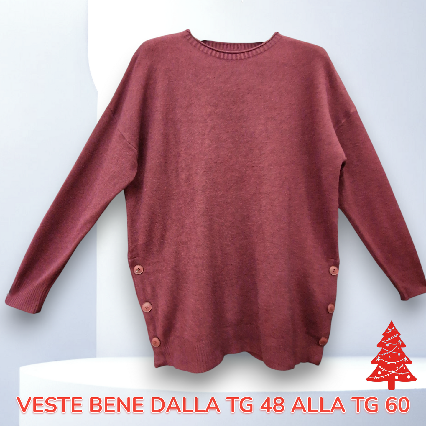 Maxi Maglia Con Bottoni Malena